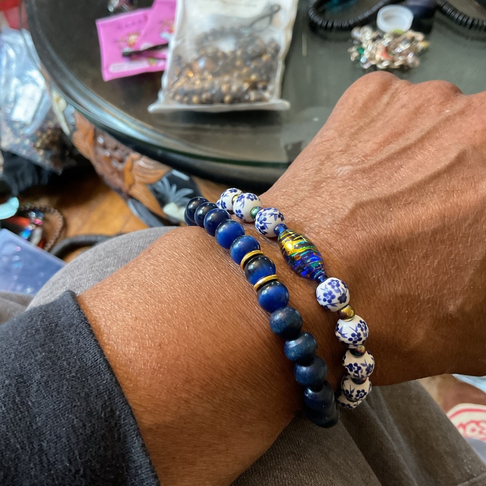 Men’s/Unisex Floral Porcelain Bracelet💙